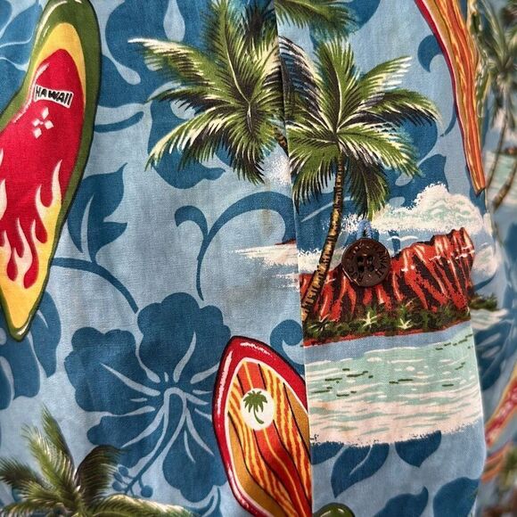 🏄🏼RJC Men’s Surfing Diamond Head Hawaiian Aloha Shirt | 2X - Picture 5 of 6